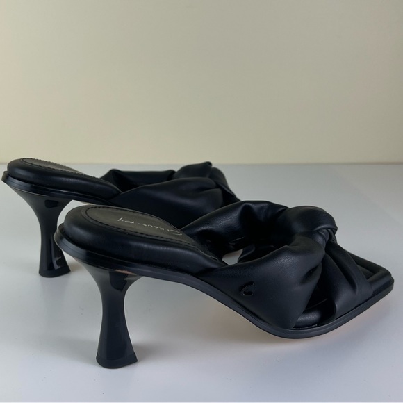 NEW CIRCUS SAM EDELMAN BLACK FAUX LEATHER SANDALS - Picture 4 of 12